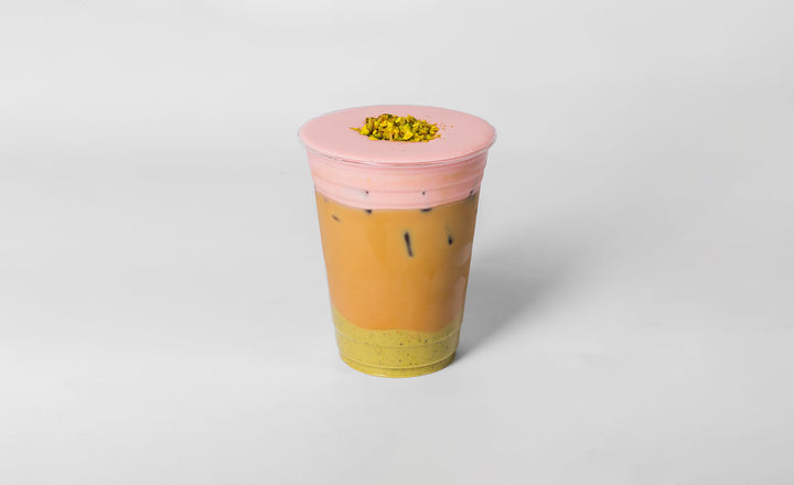 Strawberry Pistachio Latte
